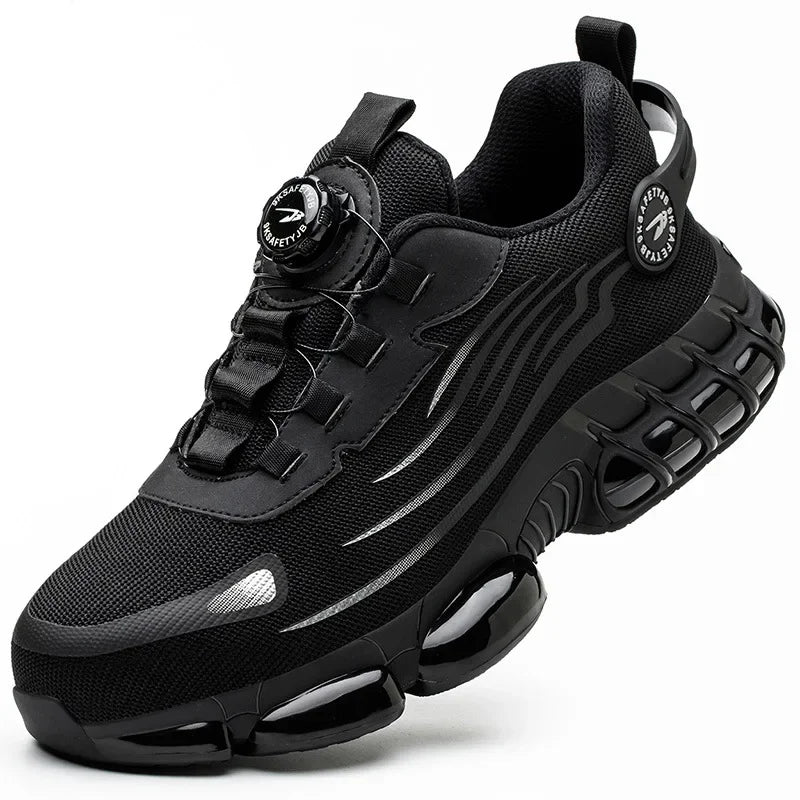 Rotary Buckle Work Safety Shoes for Men and Women Air Soft Sole Lightweight Protective Work Sneakers Men Breathable Boots
