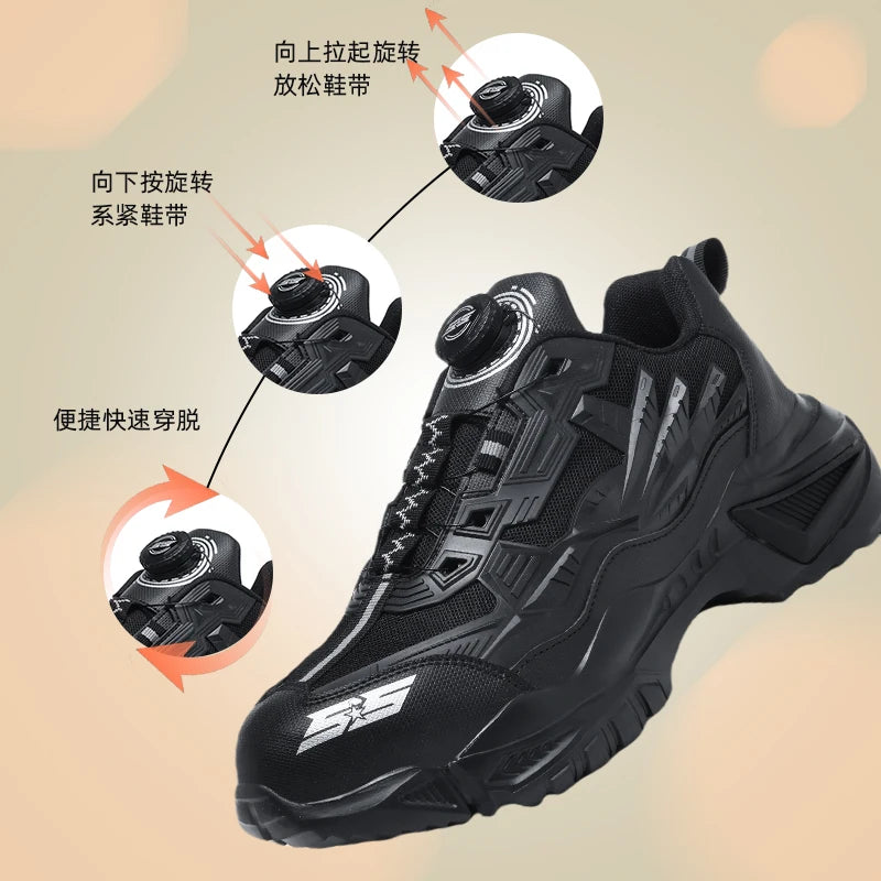 Safety Shoes Anti-puncture Working Sneakers Male Indestructible Work Shoes