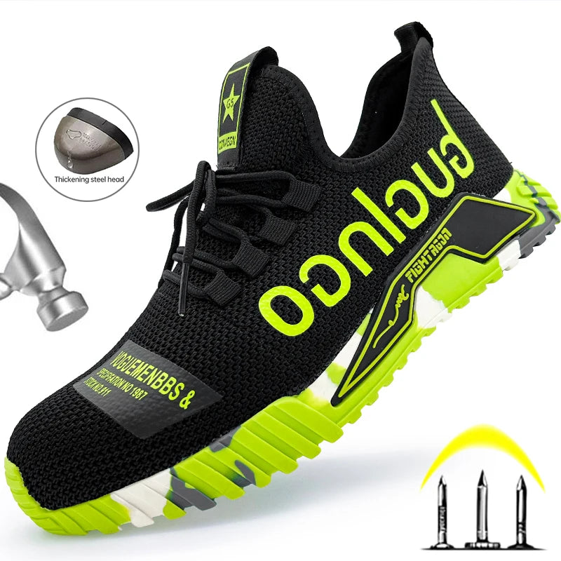 Safety Shoes With Steel Toe Cap Work Sneakers