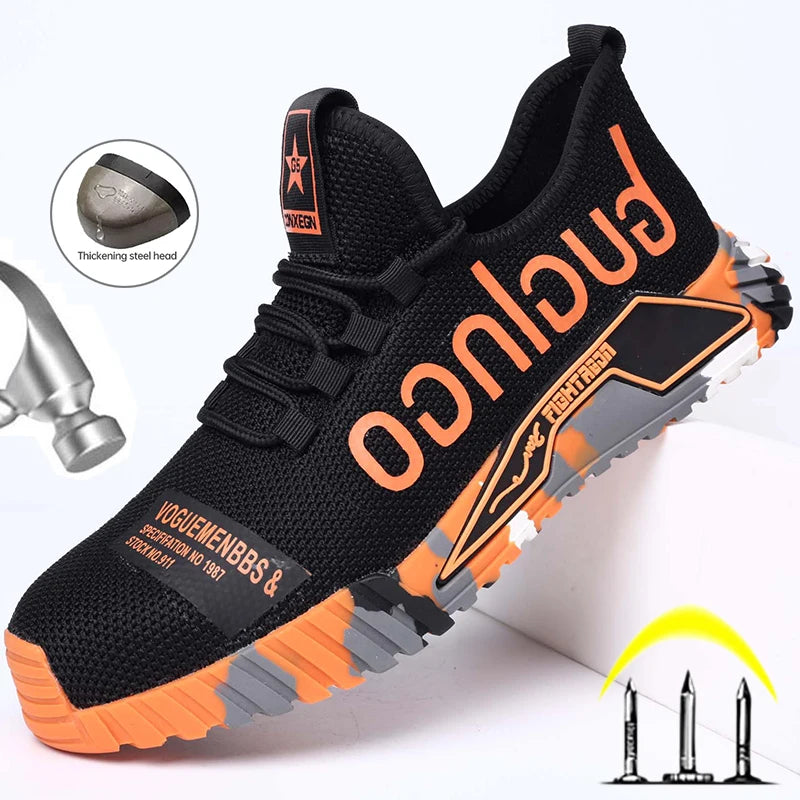Safety Shoes With Steel Toe Cap Work Sneakers