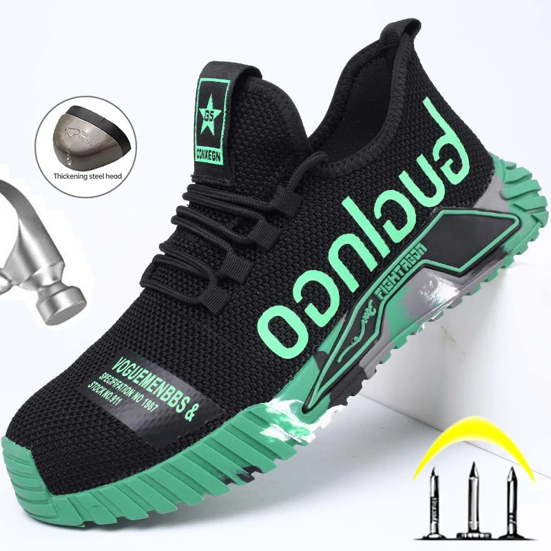 Safety Shoes With Steel Toe Cap Work Sneakers