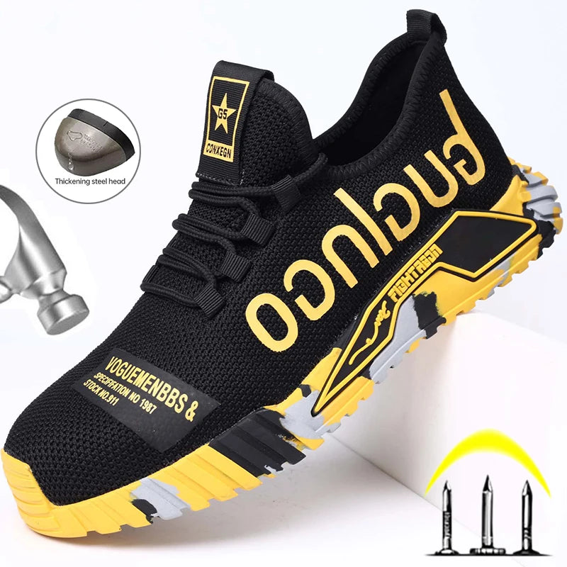 Safety Shoes With Steel Toe Cap Work Sneakers
