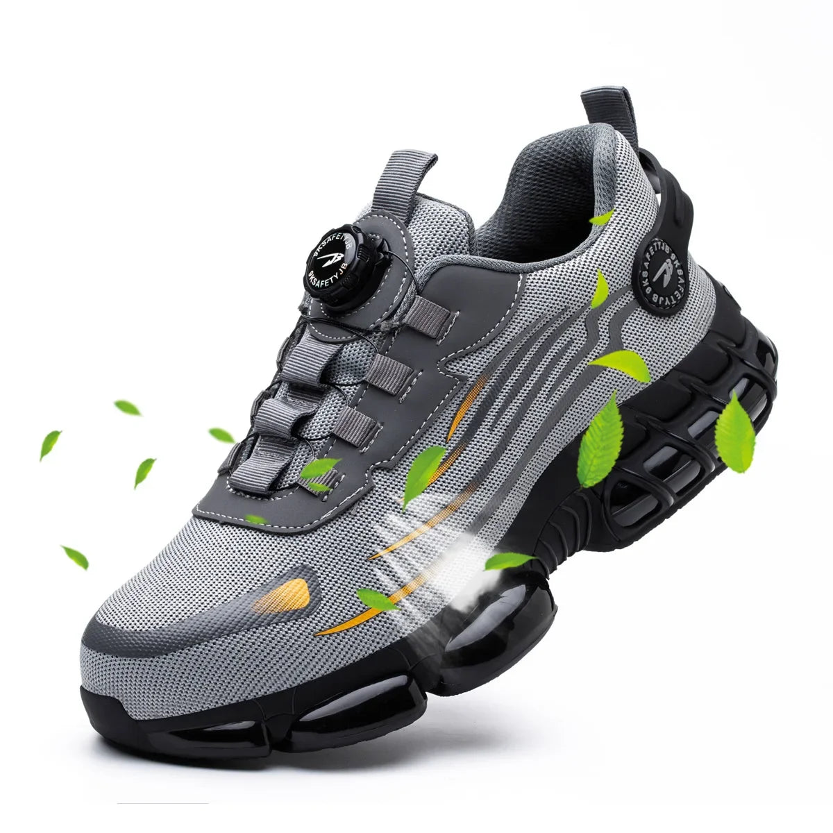 Rotary Buckle Work Safety Shoes for Men and Women Air Soft Sole Lightweight Protective Work Sneakers Men Breathable Boots