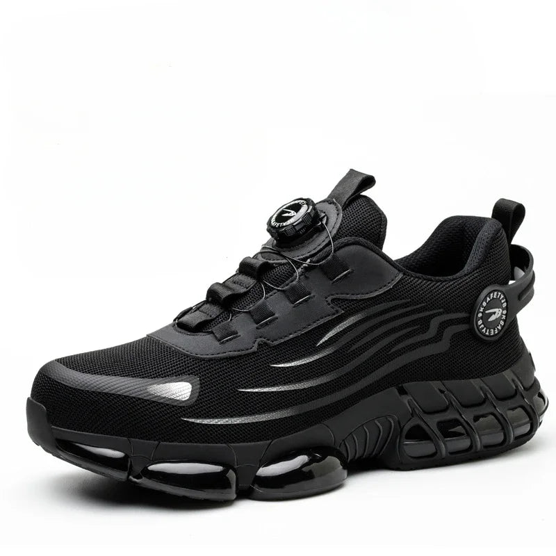 Rotary Buckle Work Safety Shoes for Men and Women Air Soft Sole Lightweight Protective Work Sneakers Men Breathable Boots