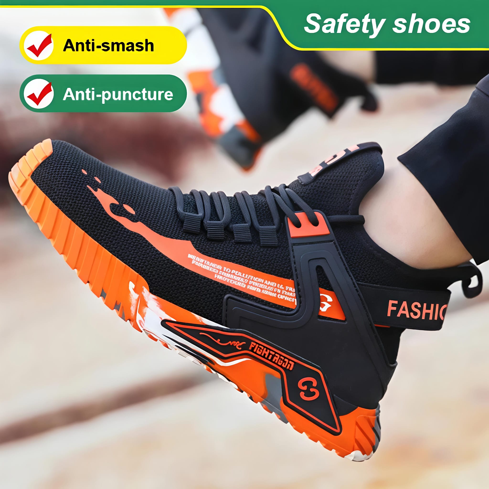 Safety Shoes – Steel Toe & Anti-Puncture Work Sneaker