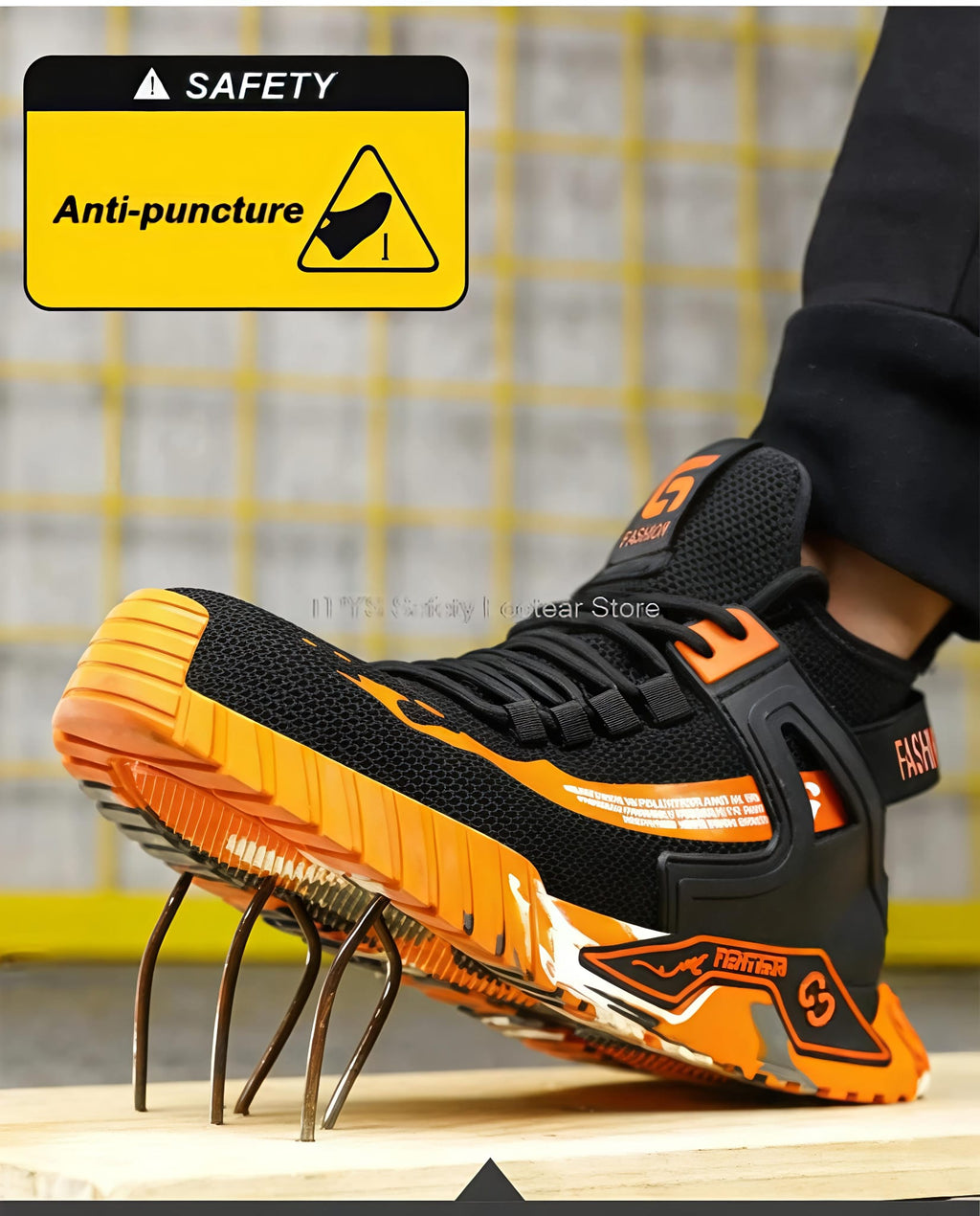 Safety Shoes – Steel Toe & Anti-Puncture Work Sneaker